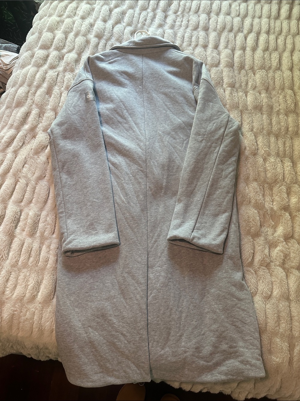 ALO Yoga Light Gray Longline Trench Coat - Picture 6 of 10